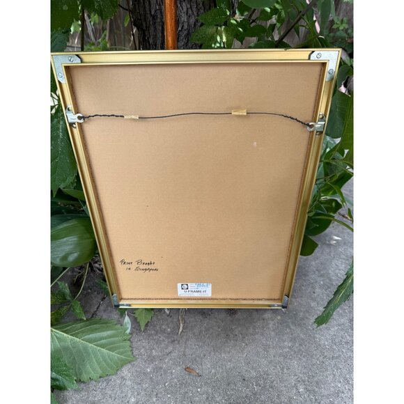 Vintage Framed Art Print Purchased in Singapore - Korean Uigwe Protocols of the - Picture 3 of 3